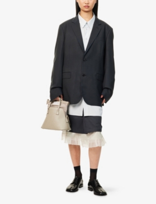 MAISON MARGIELA: Single-Breasted Flap-Pockets Wool-Blend Blazer