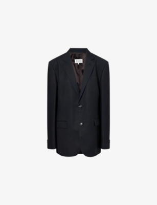 MAISON MARGIELA: Single-Breasted Flap-Pockets Wool-Blend Blazer