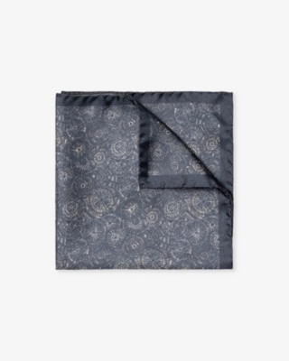 ETON: Graphic-pattern silk pocket square