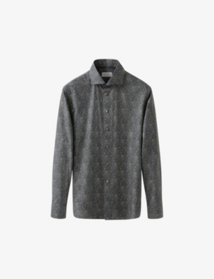 ETON: Signature Abstract Slim-Fit Cotton-Twill Shirt