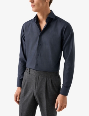 ETON: Signature Long-Sleeved Slim-Fit Cotton Shirt