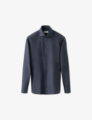 ETON: Signature Long-Sleeved Slim-Fit Cotton Shirt