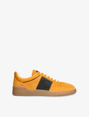 Shop Valentino Mens  Garavani Upvillage Branded Suede Low-top Trainers