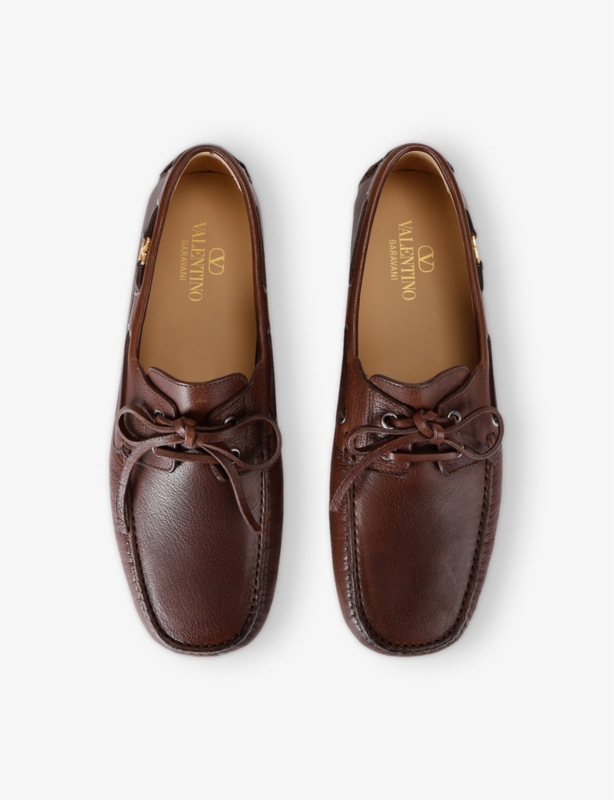 Brand-Plaque Leather Shoes
