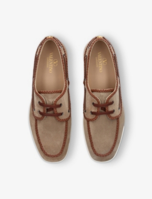 Valentino Garavani Man Loafers Camel Size 11.5 Leather In Brown