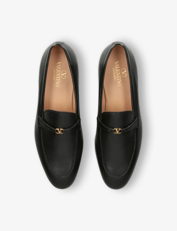 VLogo Leather Loafers