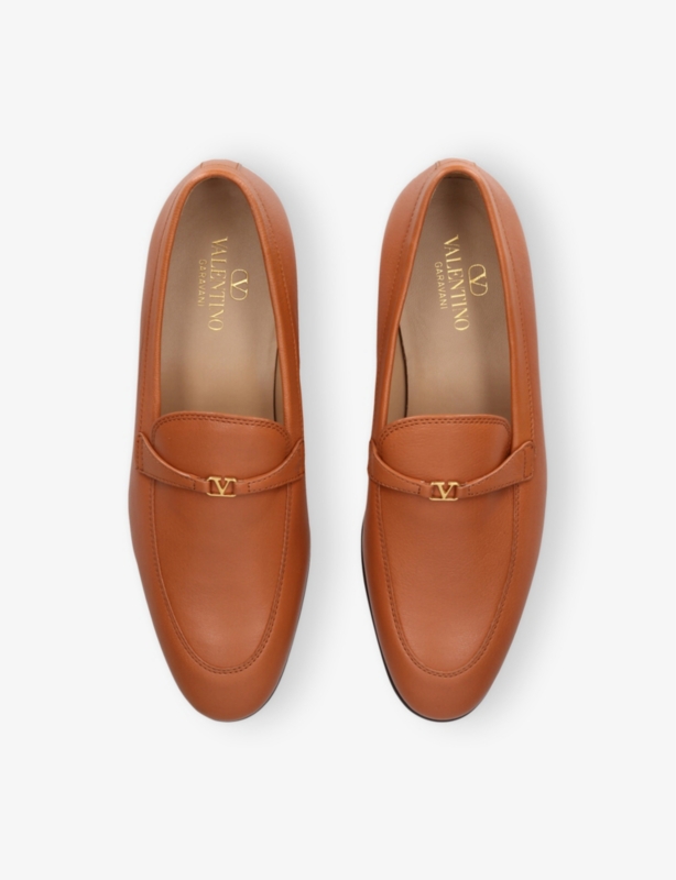 VLogo Leather Loafers