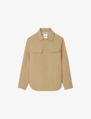 SANDRO: Relaxed-Fit Chest-Pocket Cotton Overshirt