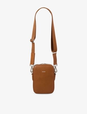 SANDRO: Branded Detachable-Strap Leather Shoulder Bag