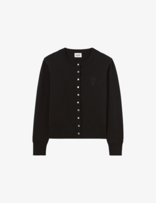 Claudie Pierlot Button-up Cardigan In Noir / Gris