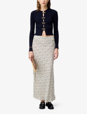 Claudie Pierlot Floral-print Maxi Skirt In Divers