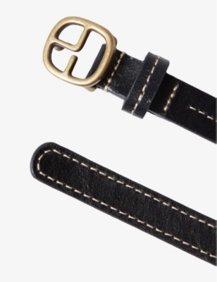 CLAUDIE PIERLOT: Contrast-Stitch Leather Belt