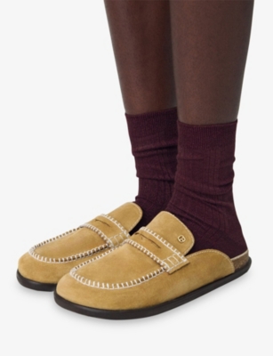 Claudie Pierlot Suede Mules In Bruns