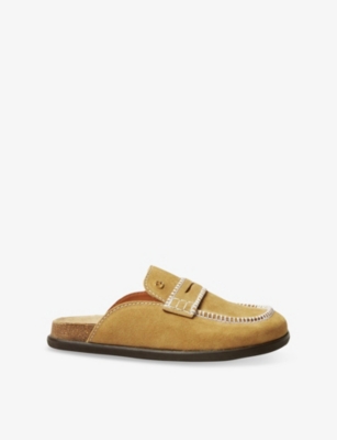 Claudie Pierlot Suede Mules In Bruns