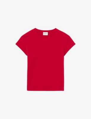 CLAUDIE PIERLOT: Round-Neck Regular-Fit Cotton T-Shirt
