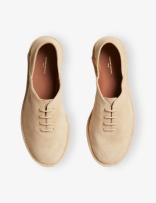 CLAUDIE PIERLOT: Tonal-Stitching Suede Oxford Shoes