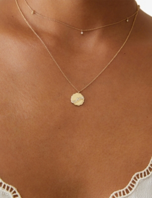 Astley Clarke Womens Yellow Gold Asteri 14ct Yellow-gold And 0.09ct Lab-grown Diamond Necklac