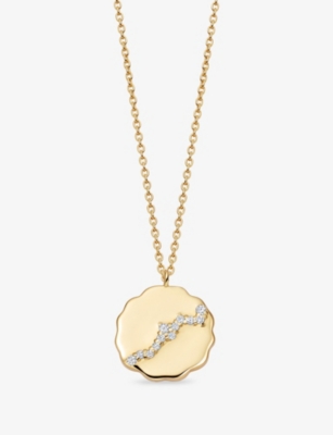 Astley Clarke Womens Yellow Gold Asteri 14ct Yellow-gold And 0.09ct Lab-grown Diamond Necklac
