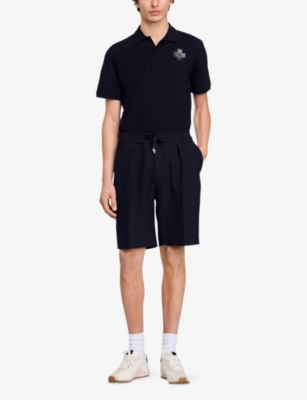 SANDRO: Drawstring-Waist Regular-Fit Stretch-Jersey Shorts