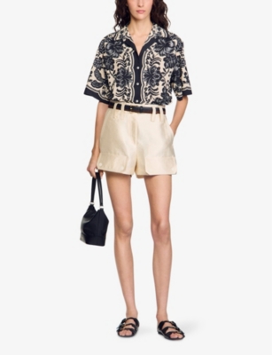 SANDRO: Mid-Rise Flap-Pocket Woven Shorts