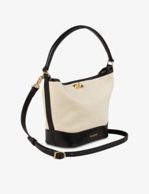 SANDRO: Tangoso Small Canvas Bucket Bag