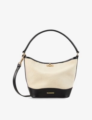 SANDRO: Tangoso Small Canvas Bucket Bag