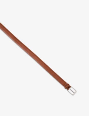 SANDRO: Engraved Leather Belt