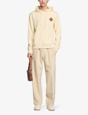 SANDRO: Cross-Patch Relaxed-Fit Cotton Hoody