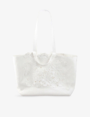 SANDRO: Crochet Woven Tote Bag
