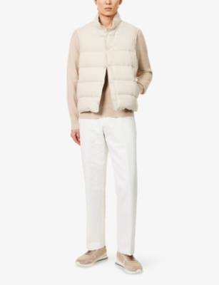 ELEVENTY: Padded Sleeveless Linen Gilet