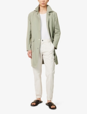 ELEVENTY: Patch-Pocket Tapered Stretch-Cotton Cargo Trousers