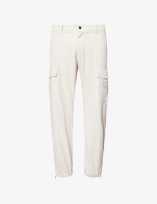 ELEVENTY: Patch-Pocket Tapered Stretch-Cotton Cargo Trousers