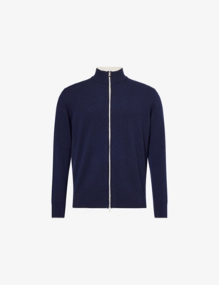 ELEVENTY: High-Neck Zip-Through Cashmere Cardigan