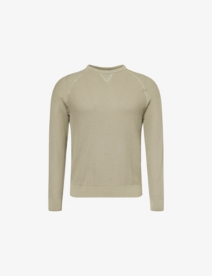 ELEVENTY: Raglan-Sleeve Crewneck Knitted Sweater
