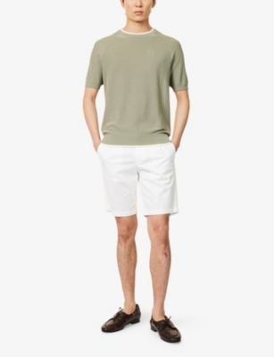 ELEVENTY: Crew-Neck Short-Sleeves Knitted T-Shirt