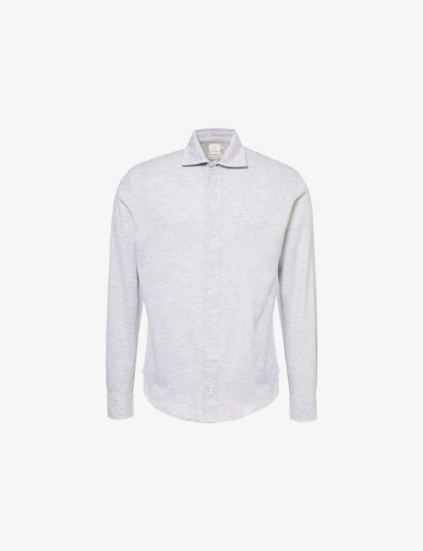Dandy curved-hem cotton shirt