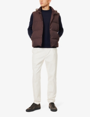 ELEVENTY: Pleated tapered-leg regular-fit cotton-blend trousers