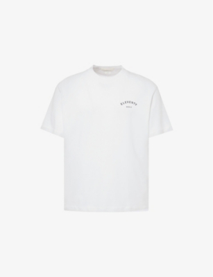 ELEVENTY: Crewneck brand-print cotton-jersey T-shirt