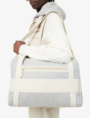 ELEVENTY: Brushed Wool and Leather Duffle Bag