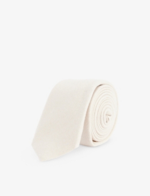 ELEVENTY: Narrow-blade silk and cashmere-blend tie
