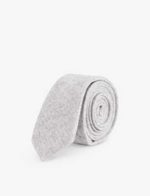 ELEVENTY: Narrow-blade silk and cashmere-blend tie