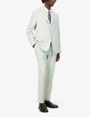 ELEVENTY: Notched-Collar Single-Breasted Linen Wool and Silk Blend Suit