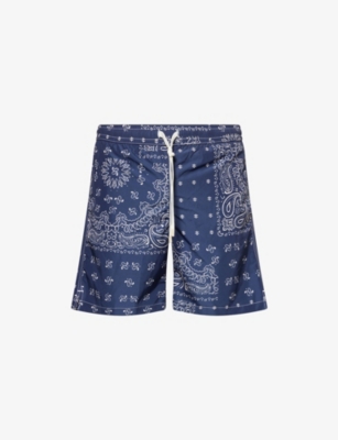 ELEVENTY: Bandana-Print Relaxed-Fit Beach Shorts