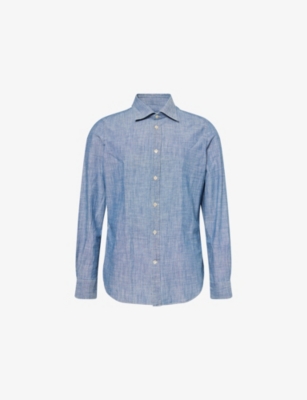 ELEVENTY: Classic Collar Slim-Fit Cotton Shirt