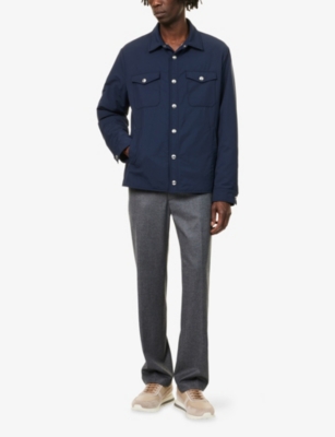 ELEVENTY: Padded Patch-Pocket Woven Jacket
