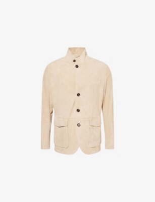 ELEVENTY: Two-Flap-Pockets Regular-Fit Suede Jacket