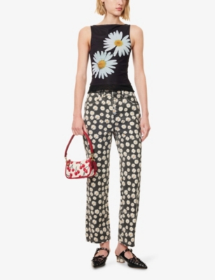 House Of Sunny Womens Daisy Multi-layer Mesh Top In Black