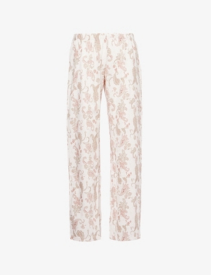 HANRO: Loungy Nights paisley-print cotton-jersey trousers