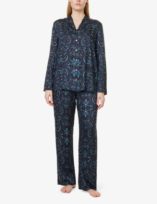 Marlene floral-print woven trousers