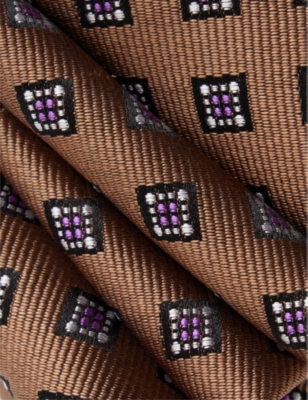 VALENTINO GARAVANI: Valentie micro check-pattern silk tie